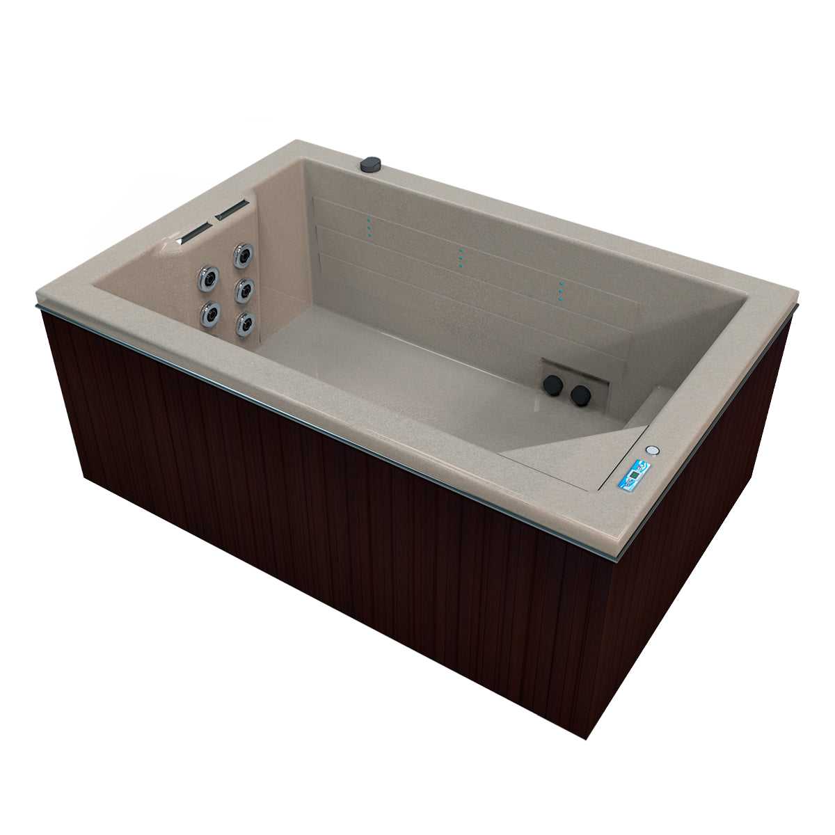 Jacuzzi exterior 5 adultos y diseño compacto con cubierta | Spa OASIS