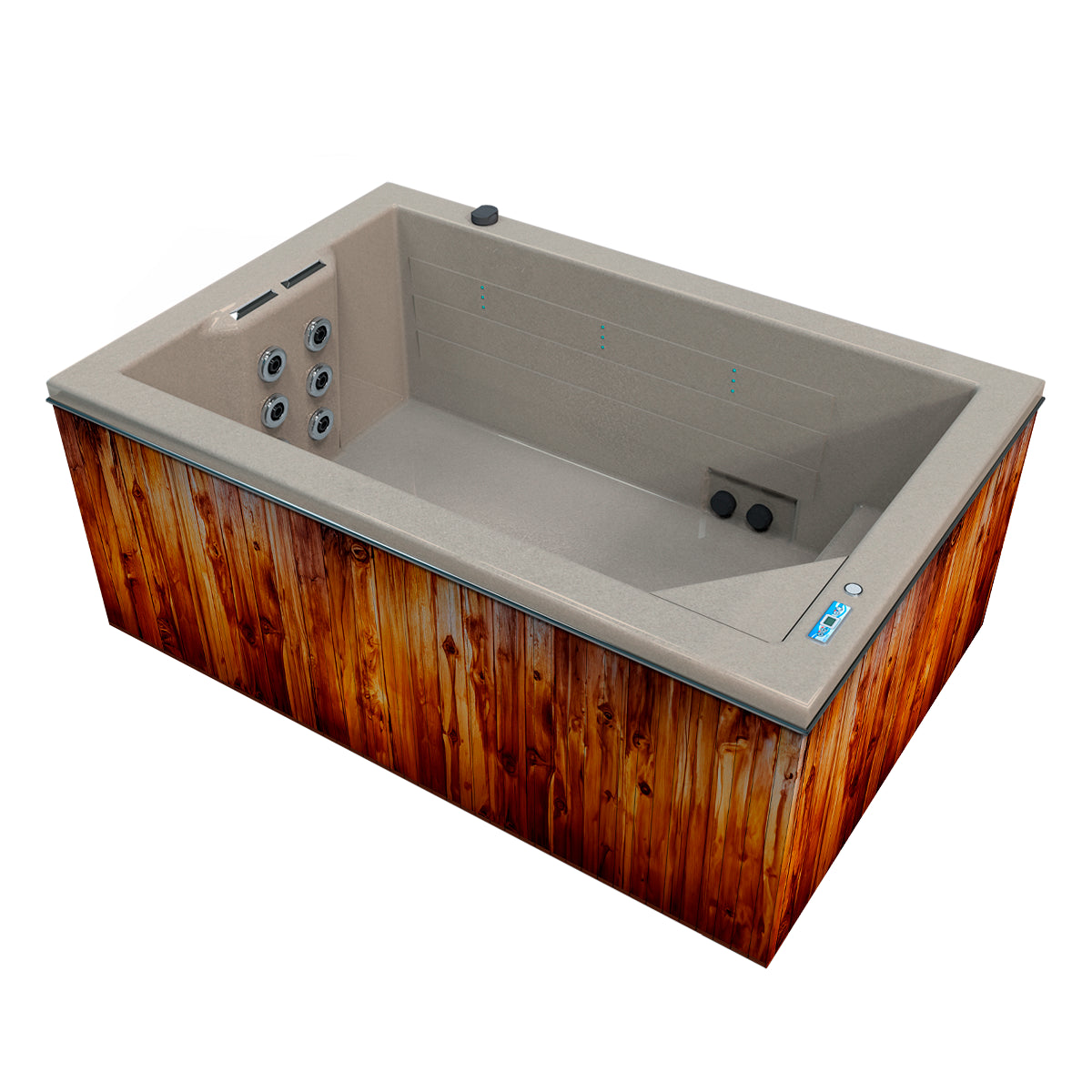 Jacuzzi exterior 5 adultos y diseño compacto con cubierta | Spa OASIS