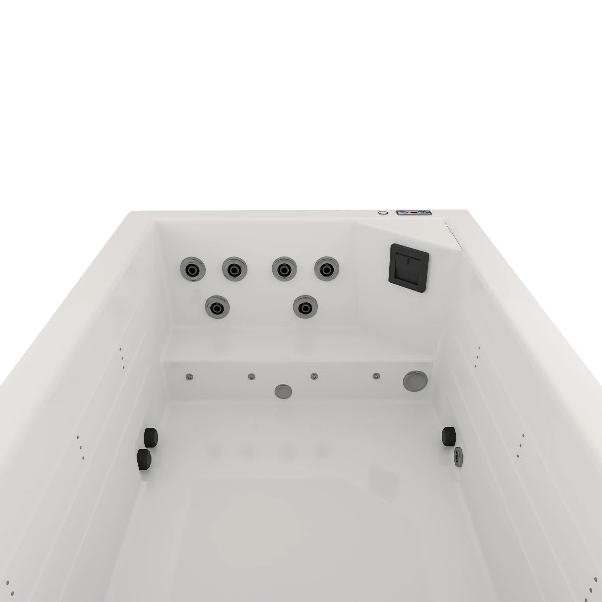 detalle de jets del spa OASIS, sistema de hidromasaje envolvente para relajación total en uso familiar