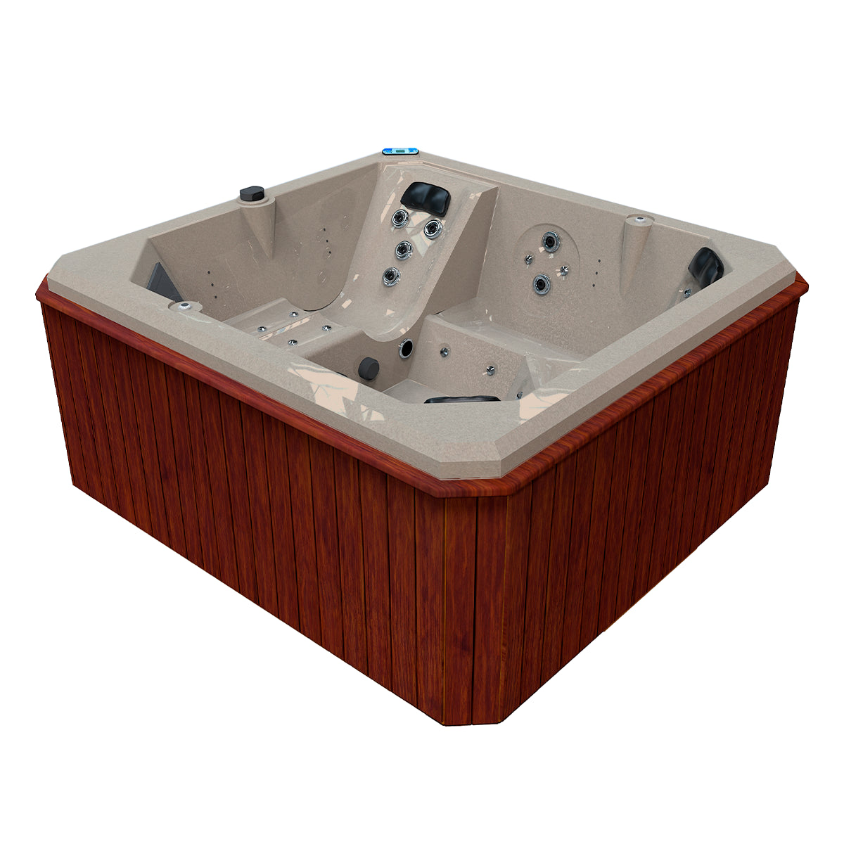 Jacuzzi 6 plazas con hidromasaje terapéutico y familiar | Spa OCEAN