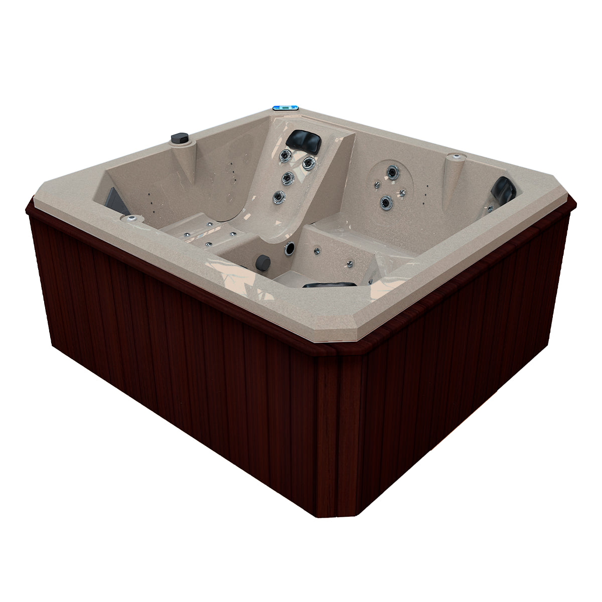 Jacuzzi 6 plazas con hidromasaje terapéutico y familiar | Spa OCEAN