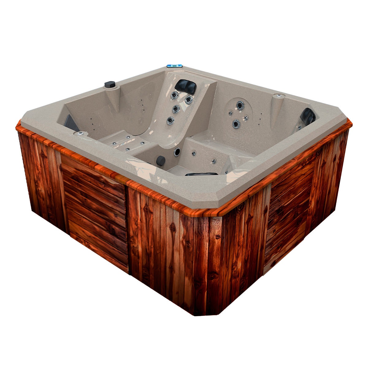 Jacuzzi 6 plazas con hidromasaje terapéutico y familiar | Spa OCEAN