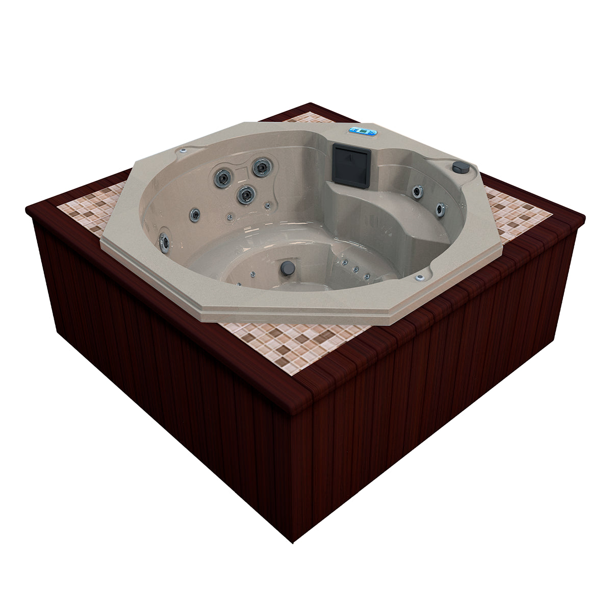 Jacuzzi octagonal 4 adultos + 1 niño hidromasaje 36 jets | Spa OCTAGÓN