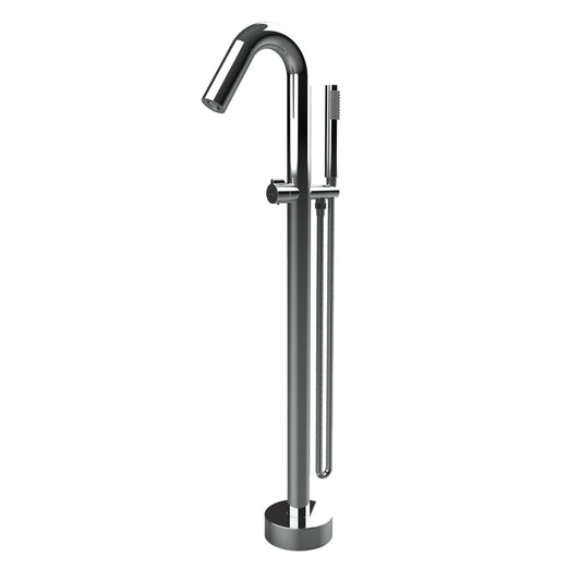 Llave de pedestal T-003 Aquaspa™ con ducha de mano | Grifería minimalista para tina freestanding