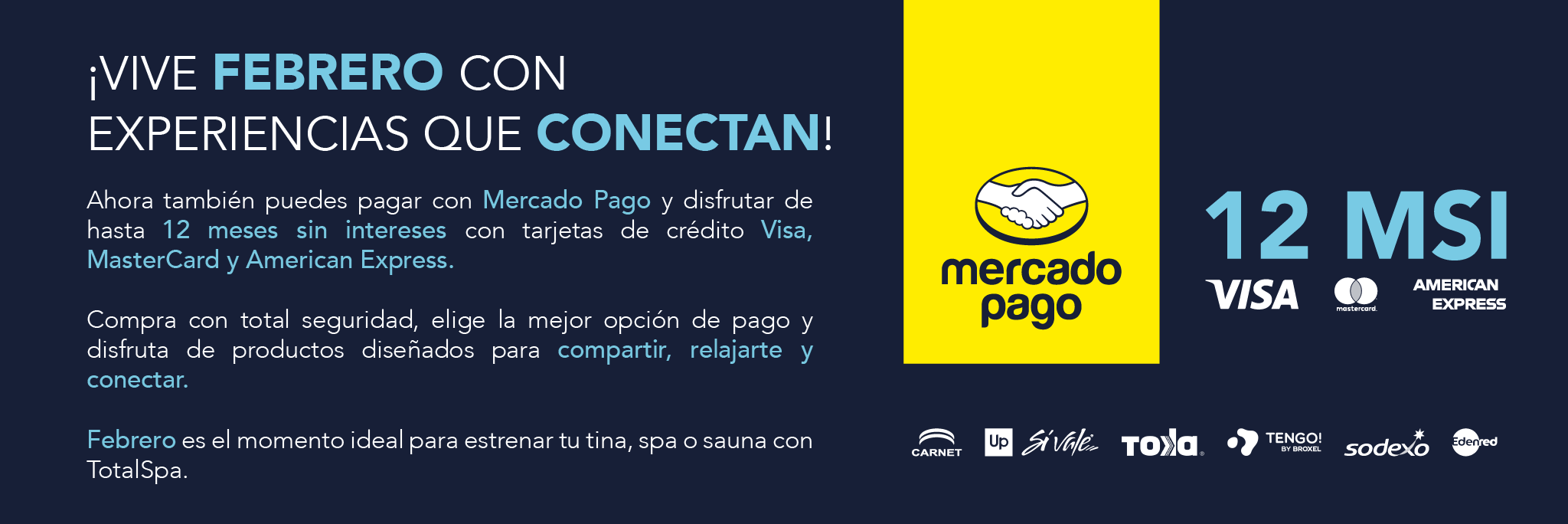 Febrero con meses sin intereses con todas las tarjetas de crédito sólo en totalspa