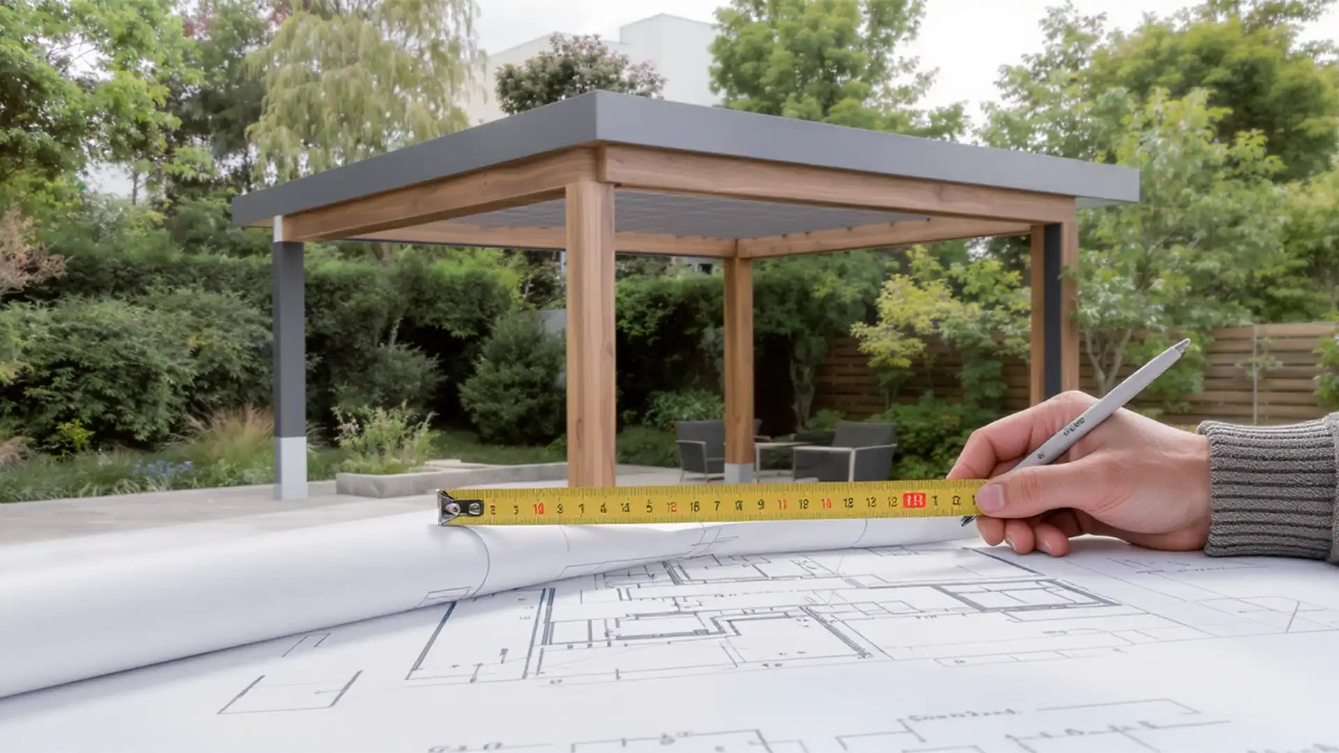 Diseño personalizado de pérgola con propuesta a medida, visita técnica y render previo en CDMX