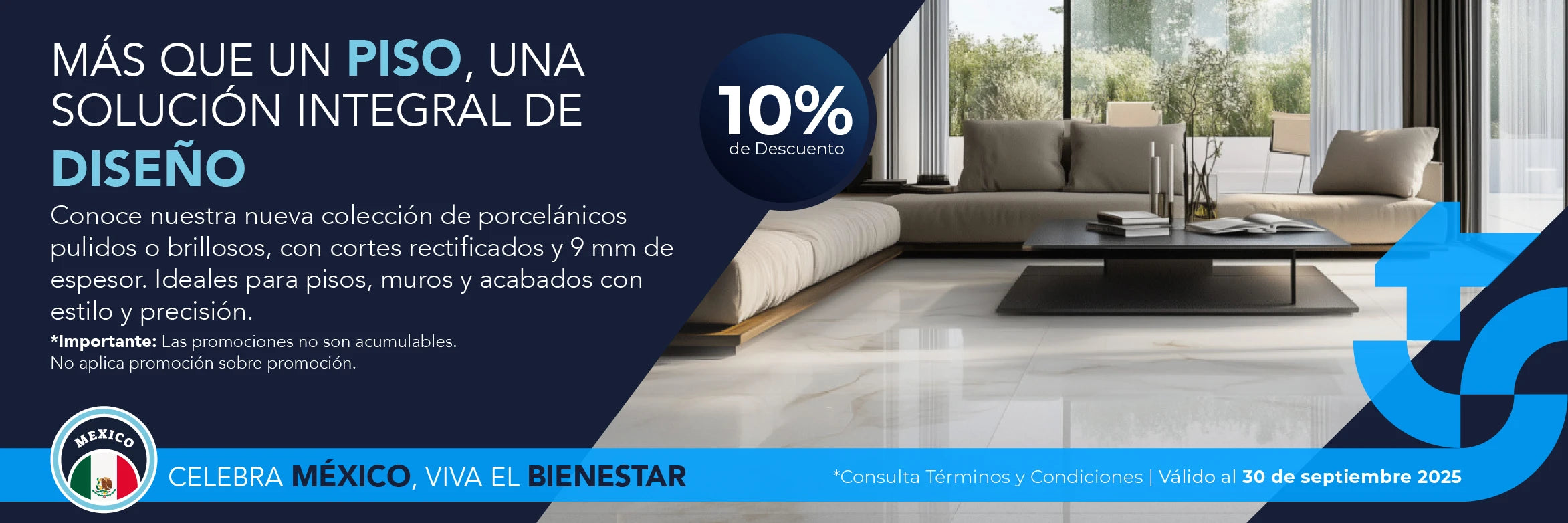 pisos y acabados porcelanicos brillosos descuento 10% - Totalspa