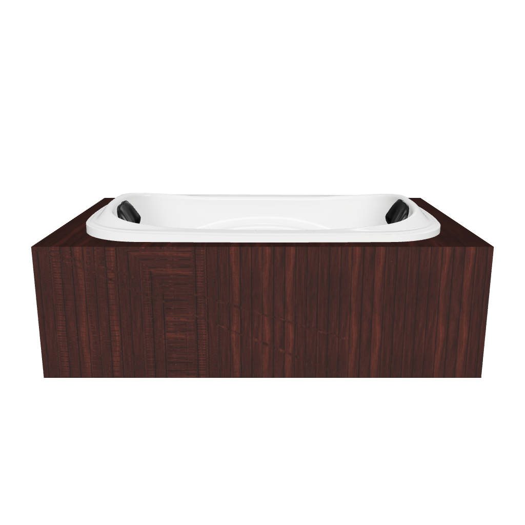 Modelado 3D de la tina Tulla TotalSpa™ para renders arquitectónicos y visualización en proyectos de interiorismo.