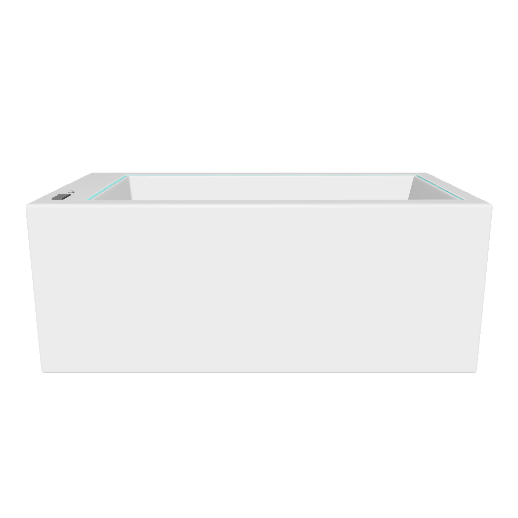 Modelado 3D del modelo Nova 7000 rectangular en color blanco con acabado liso