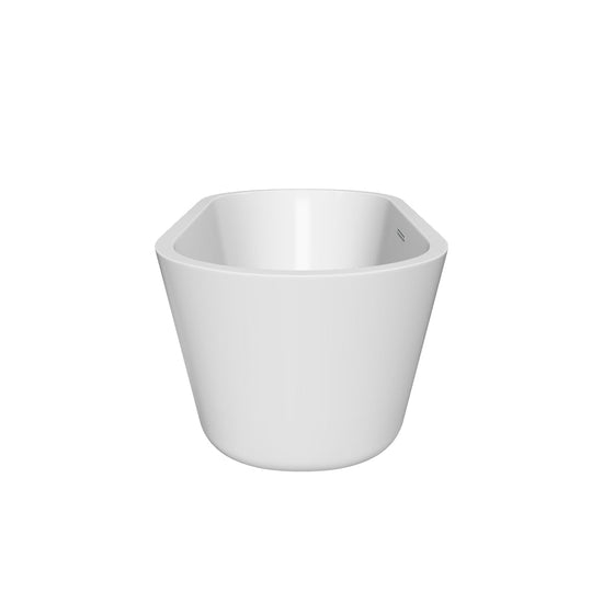 Modelado 3D de la tina freestanding 90-02 sin jets, con rebosadero y faldón ovalado