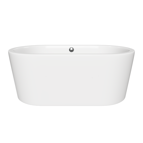 Modelado 3D de la tina freestanding F-014 blanca con jets de hidromasaje, para 2 personas