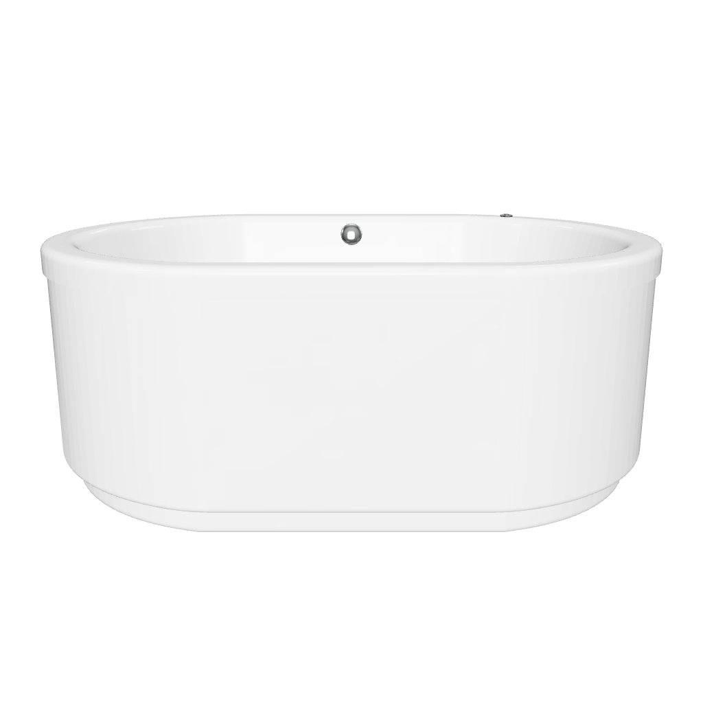 Modelado 3D del modelo F 015 ovalada en color blanco con acabado liso