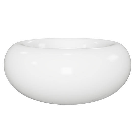 Modelado 3D de la tina freestanding M-01 blanca circular, para 2 personas