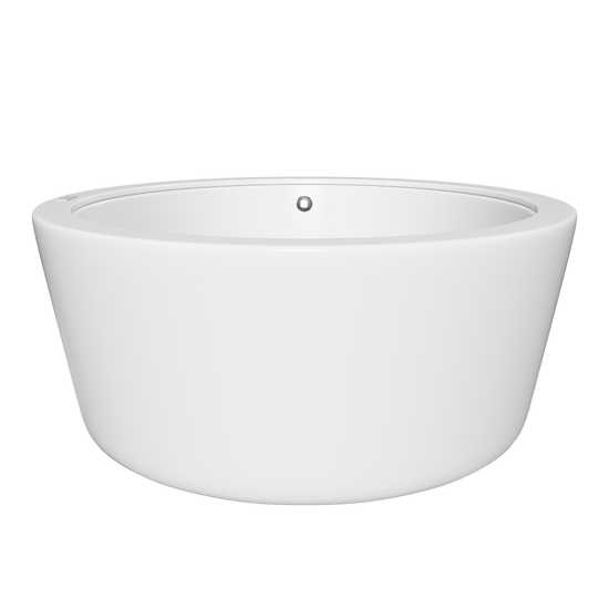 Modelado 3D de la tina Nova 9000 con forma circular y diseño envolvente