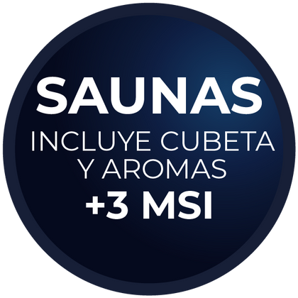 Sauna con Cubeta y Aromas + 3 MSI