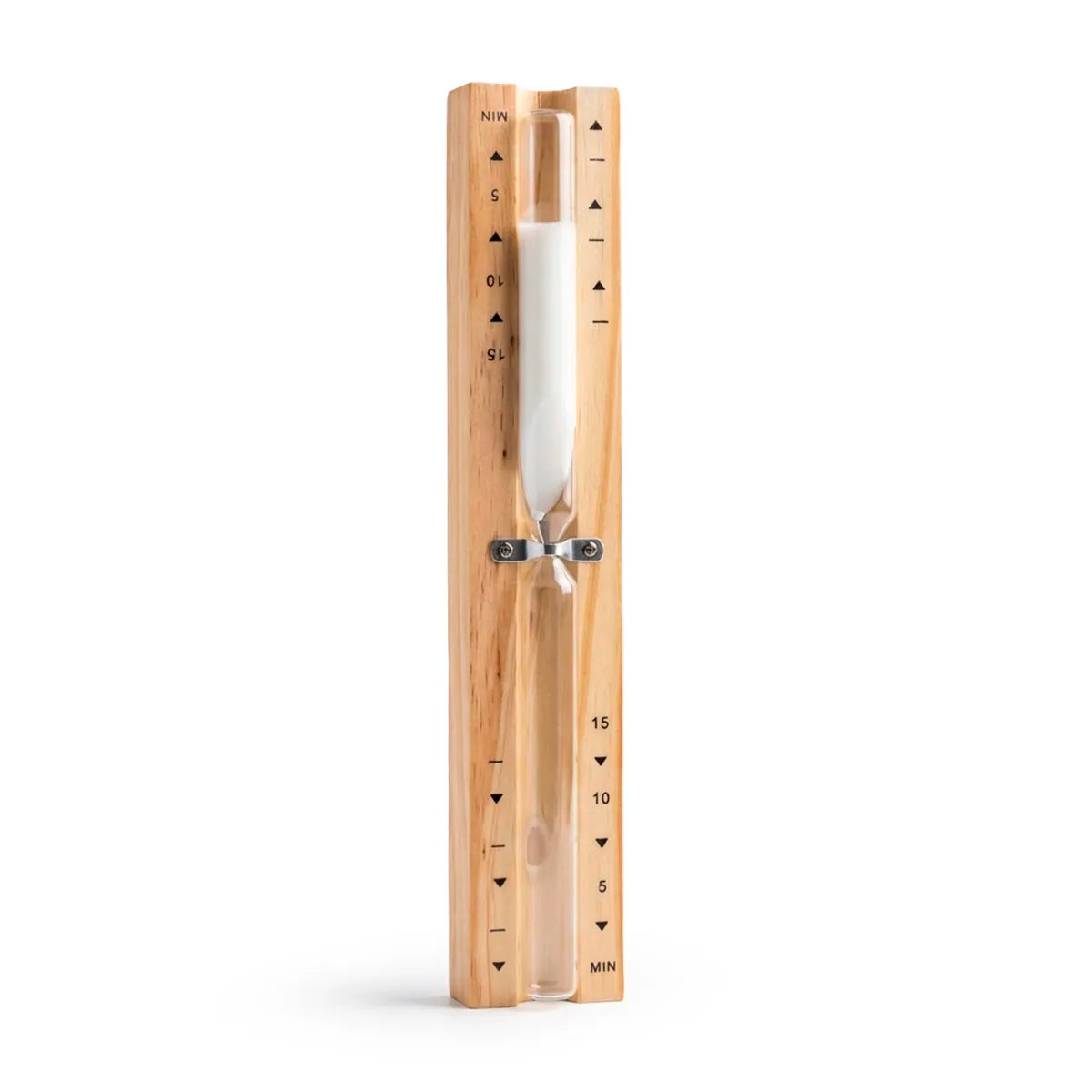 Reloj de arena de madera para control de tiempo en sauna y vapor vintage