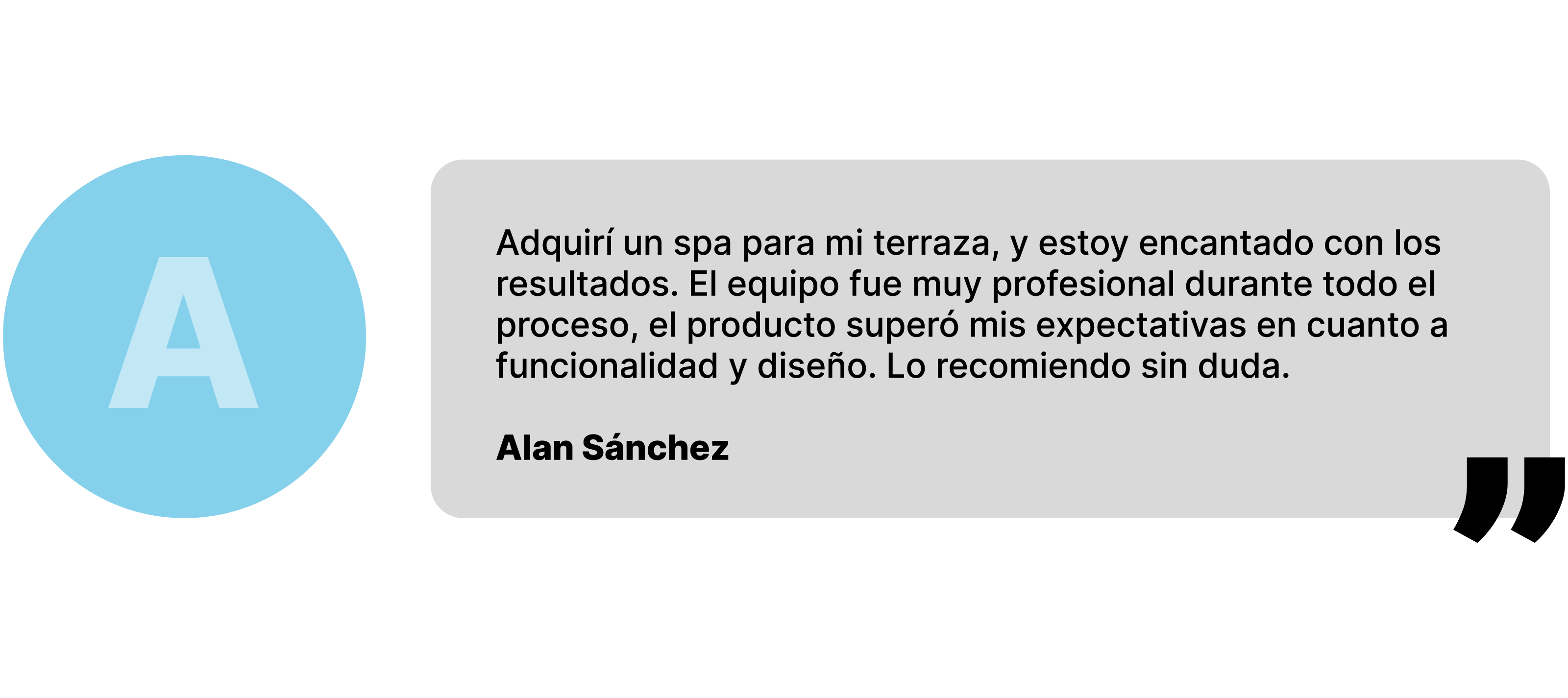 Opinion de cliente satisfecho sobre spa de exterior TotalSpa con hidromasaje