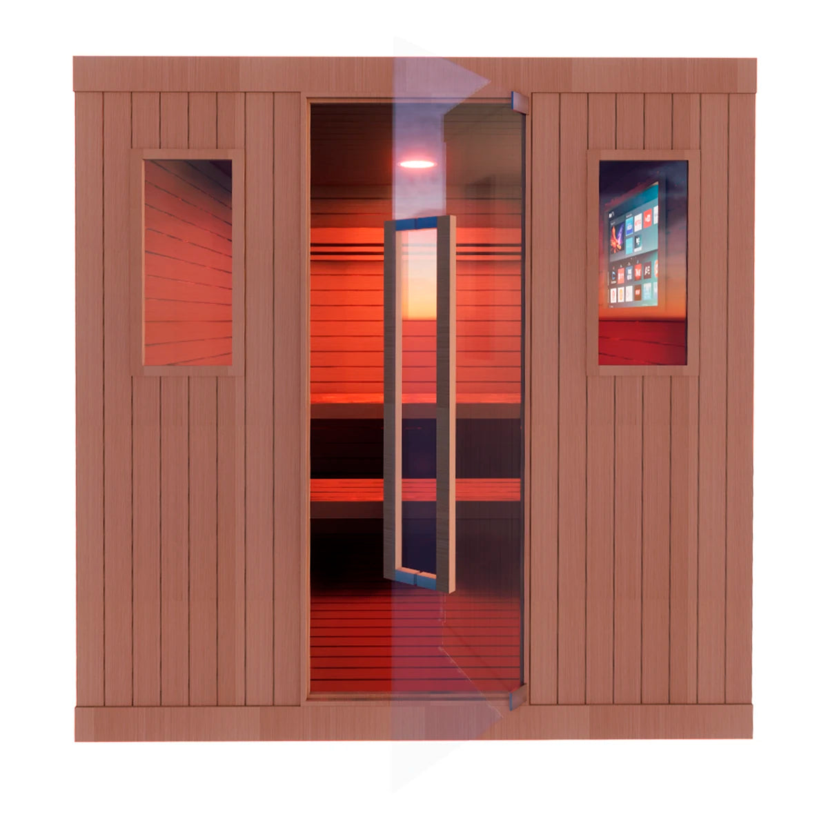 Sauna de Calor Seco para 6 Personas | TotalSpa con Infrarrojo y Cromoterapia