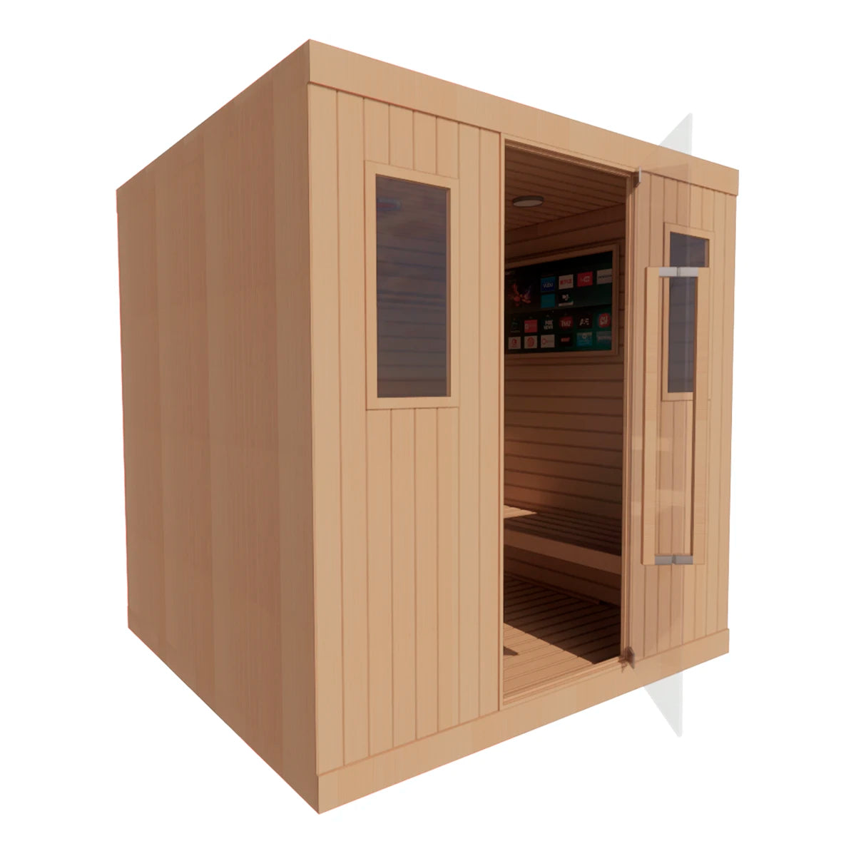 Sauna de Calor Seco para 6 Personas | TotalSpa con Infrarrojo y Cromoterapia