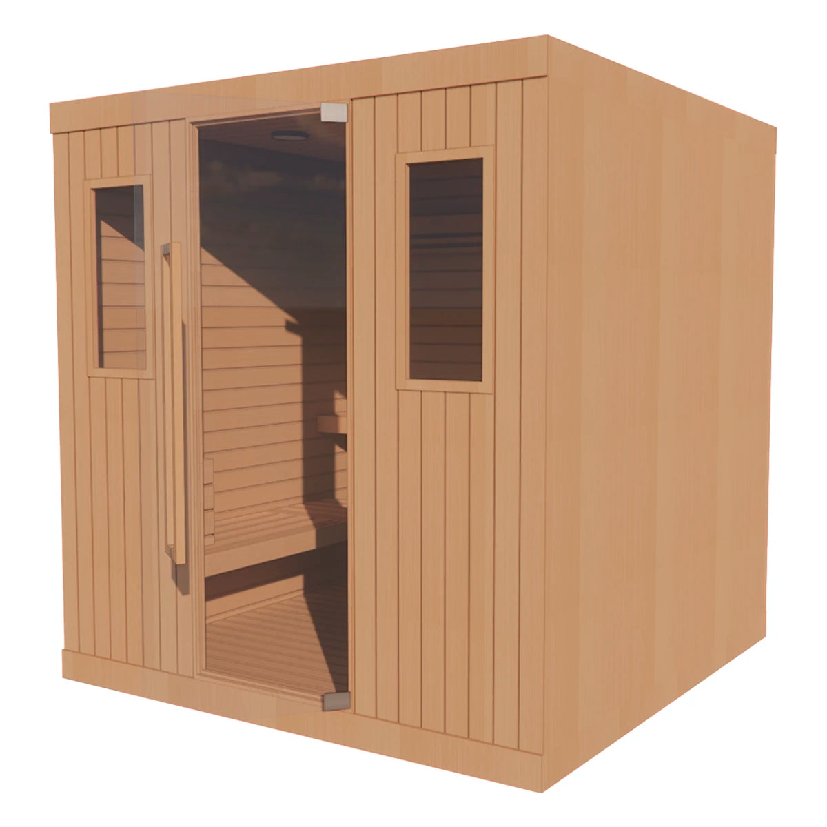 Sauna de Calor Seco para 6 Personas | TotalSpa con Infrarrojo y Cromoterapia