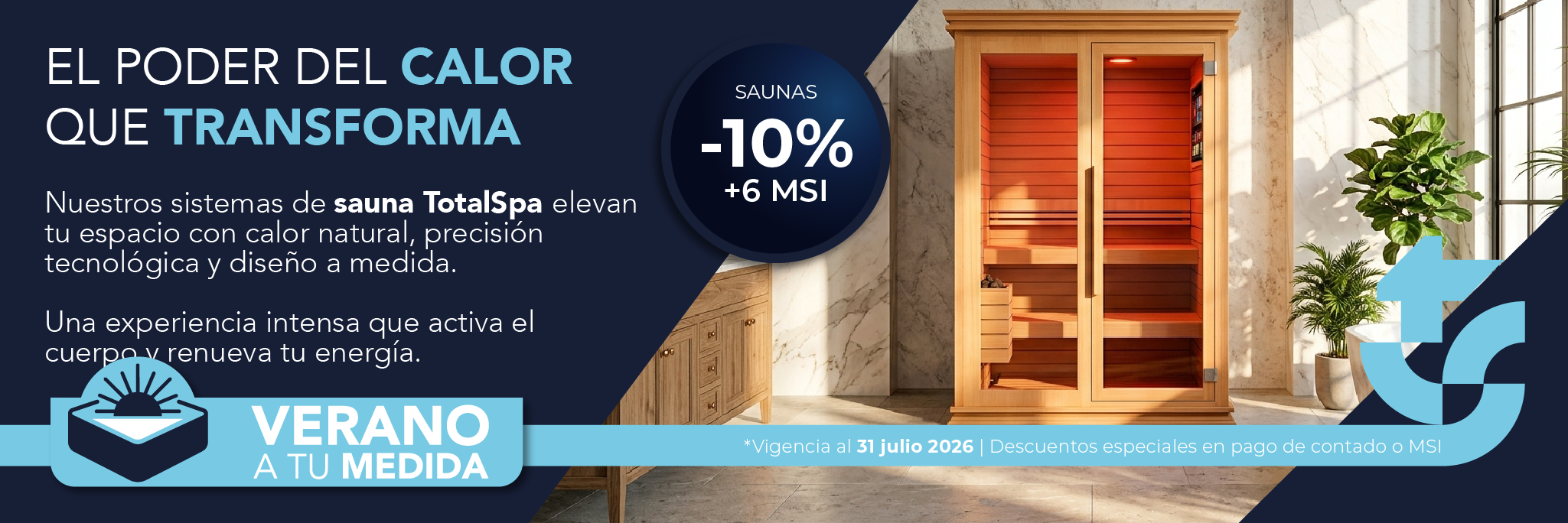 Sauna en seco de cedro rojo diferentes tamaños prediseñados en promoción en Total Spa