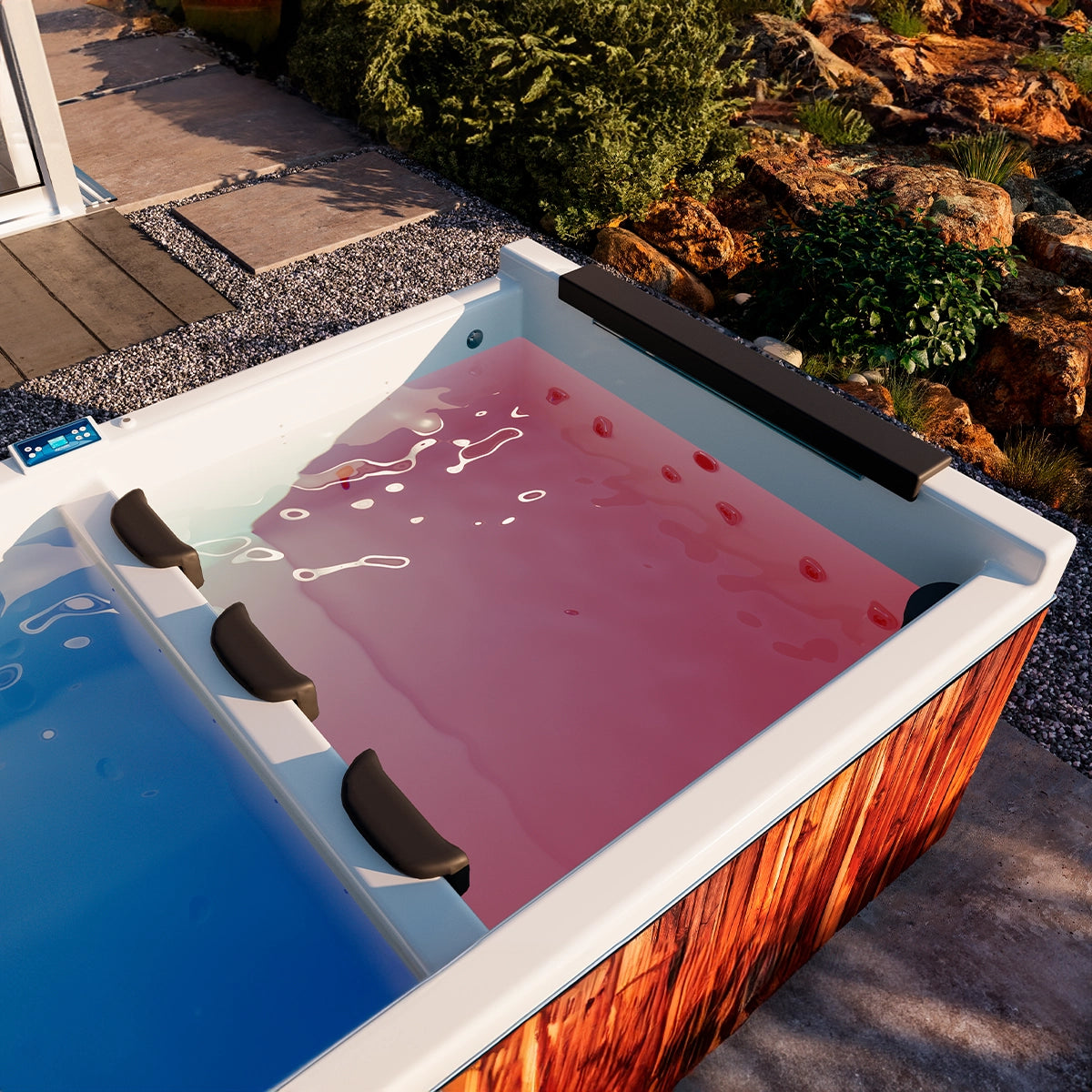 Materiales y acabados del Spa Dual Falls