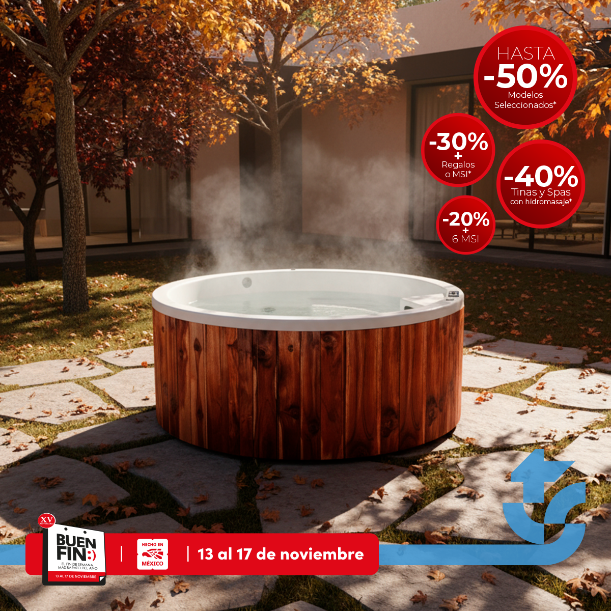 Imagen promocional de spas con descuentos y regalos del Buen Fin