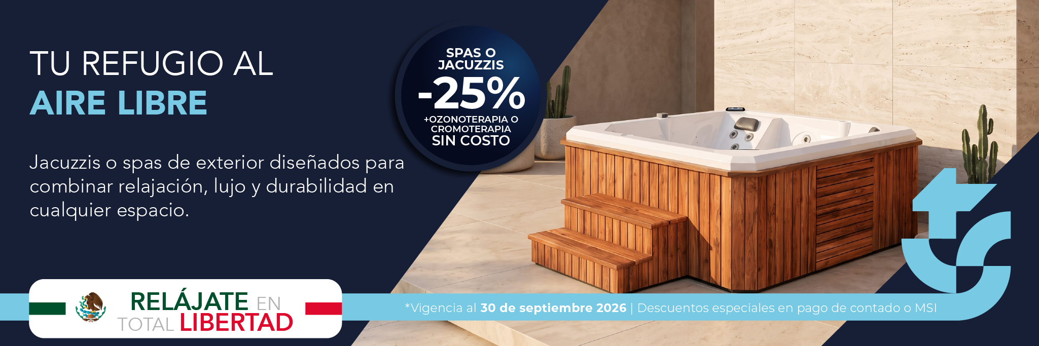 Jacuzzis de exterior con hidromasaje para jardín y terraza TotalSpa