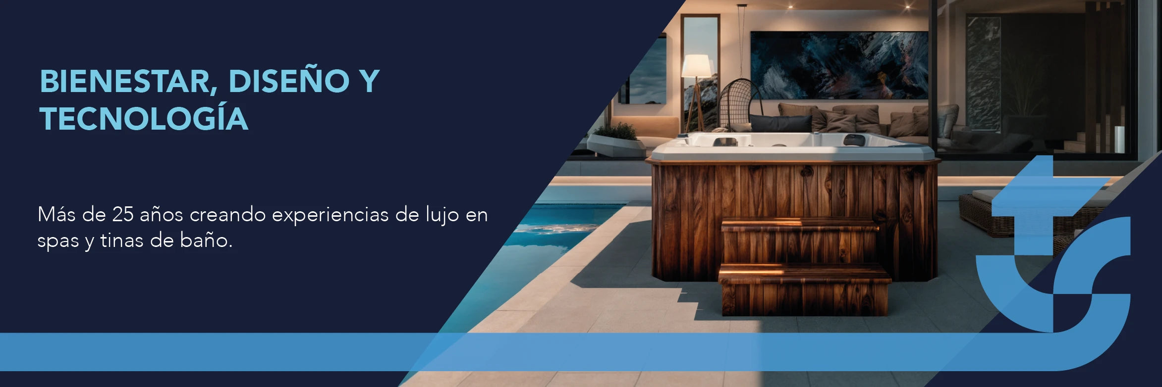 Spa Ocean exterior con hidromasaje en terraza moderna, experiencia de lujo y relajación TotalSpa