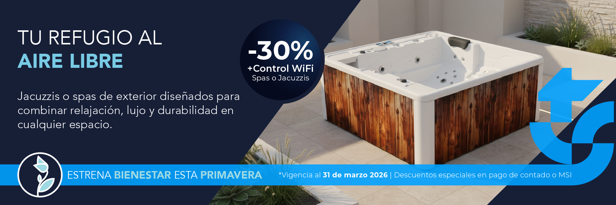 spa o jacuzzis con 30% de descuento marzo 2026