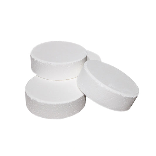 Tabletas de cloro desinfectante para jacuzzi, spa o alberca que eliminan bacterias y mantienen el agua cristalina