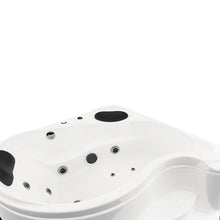 Acercamiento al sistema de hidromasaje de la tina 01-01 TotalSpa™, con jets direccionales, Aqua Jets y minijets para masaje integral.