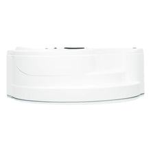 Vista lateral de la tina esquinera 01-01 TotalSpa™ con faldón y doble escalón frontal, diseñada para acceso cómodo y seguro.