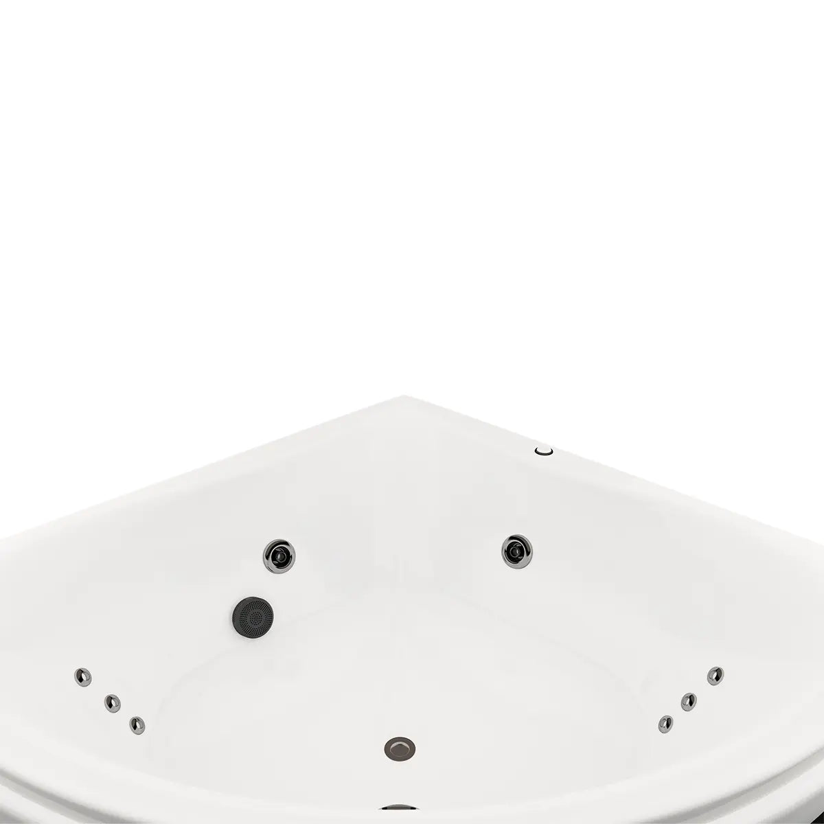 Acercamiento al sistema de hidromasaje de la tina 30-01 TotalSpa™, con jets direccionales de 3” y minijets lumbares relajantes.