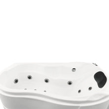 Acercamiento al sistema de hidromasaje de la tina 50-01 TotalSpa™, con 6 jets Ventury Súper y 6 minijets para masaje completo.