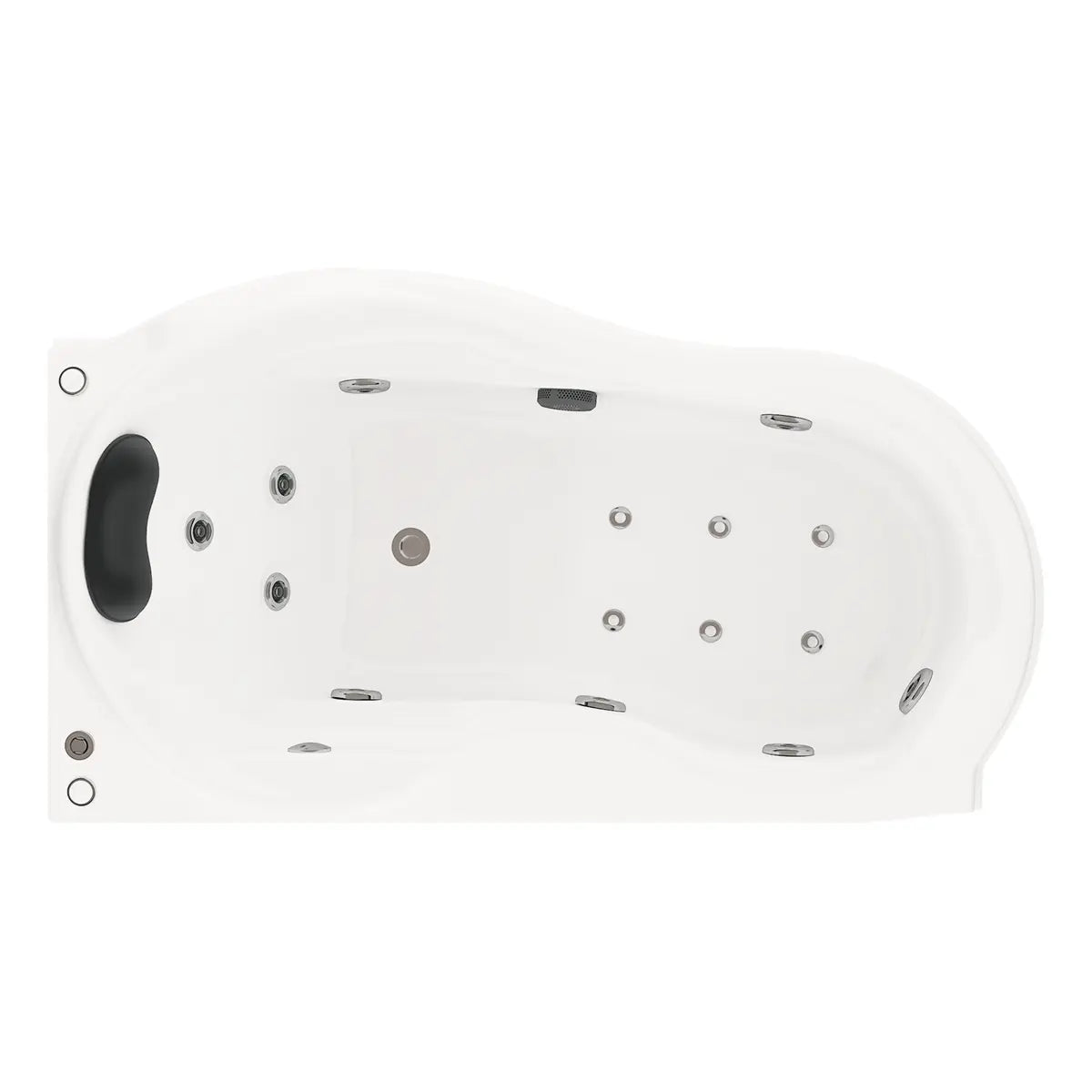 Tina esquinera 50-01 TotalSpa™ con sistema de hidromasaje, motobomba de 2.5 HP y jets Ventury Súper de alto rendimiento.