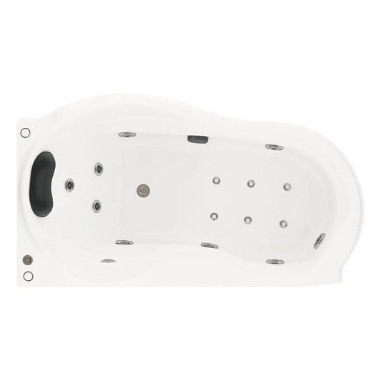 Tina esquinera 50-01 TotalSpa™ con sistema de hidromasaje, motobomba de 2.5 HP y jets Ventury Súper de alto rendimiento.