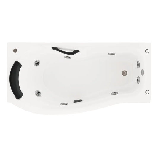 Tina Milenium Emporium TotalSpa™ con sistema de hidromasaje abdominal, jets direccionales y faldón lateral funcional.