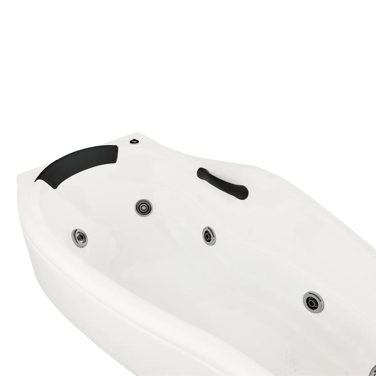 Detalle del acrílico de exportación de la tina Milenium Emporium TotalSpa™, con refuerzo en fibra de vidrio y acabado brillante.