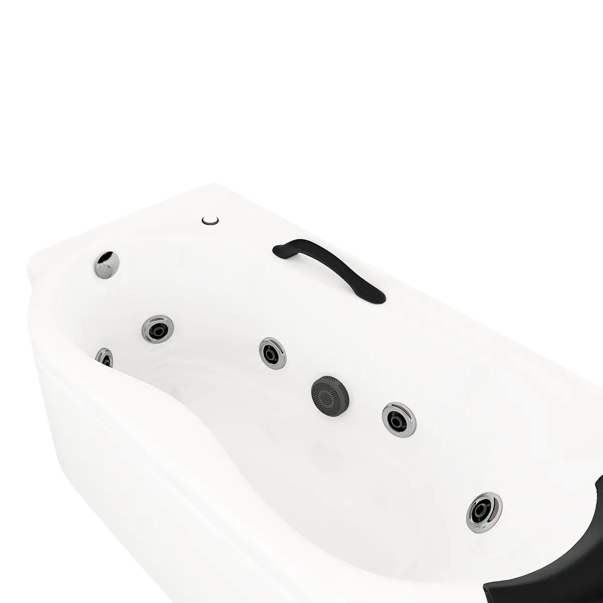 Detalle del acrílico Sensacryl de la tina Hotelera 2000 TotalSpa™, con refuerzo de fibra de vidrio y acabado pulido de alto brillo.