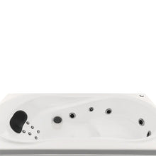 Acercamiento al sistema de hidromasaje de la tina Lola TotalSpa™, con 6 jets direccionales y 6 minijets lumbares para un masaje completo.