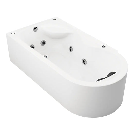 Perspectiva derecha de la tina de baño 10-01 TotalSpa™ sin faldón, diseño empotrable con hidromasaje para un solo adulto.