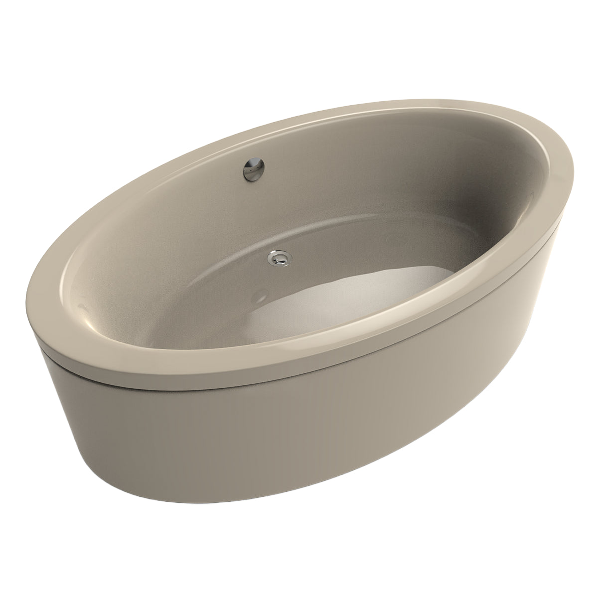 Variante color beige nuevo del modelo 100-02 sin hidromasaje y diseño ovalado sencillo
