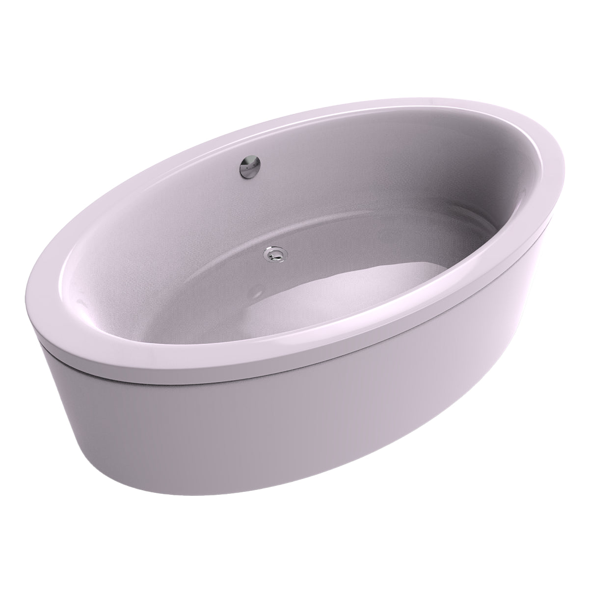 Variante color rosa claro del modelo 100-02 sin hidromasaje y diseño ovalado sencillo