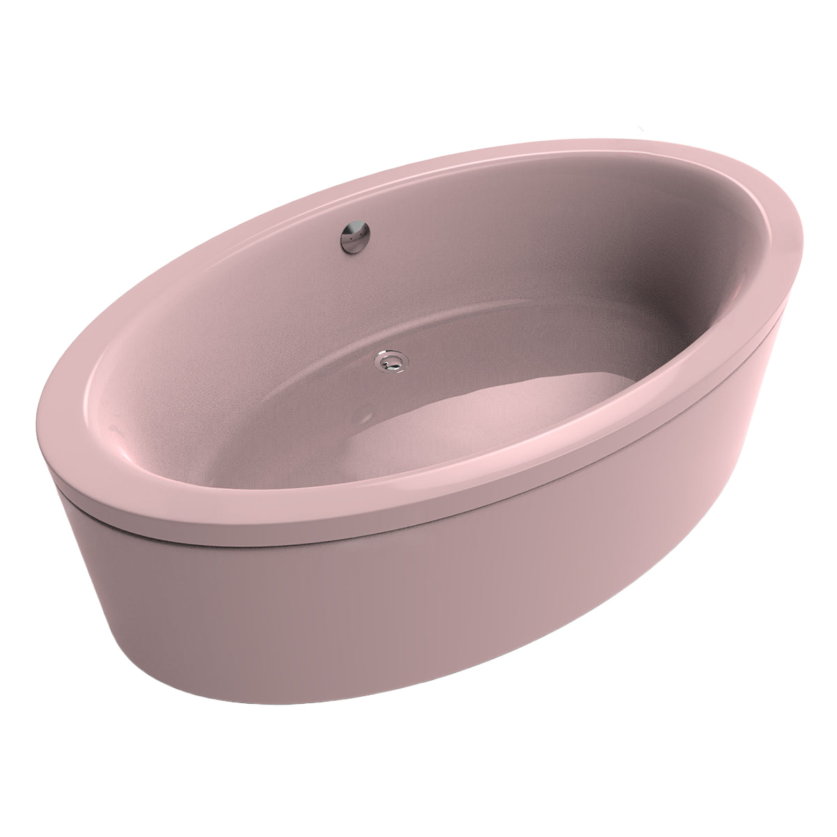 Variante color rosa fuerte del modelo 100-02 sin hidromasaje y diseño ovalado sencillo