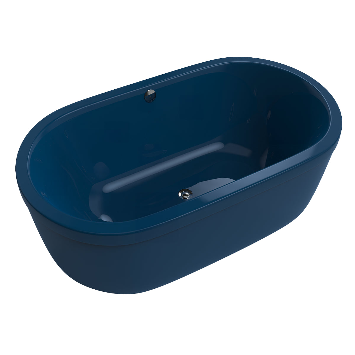 Tina freestanding color azul adriático del modelo 100-03 sin hidromasaje