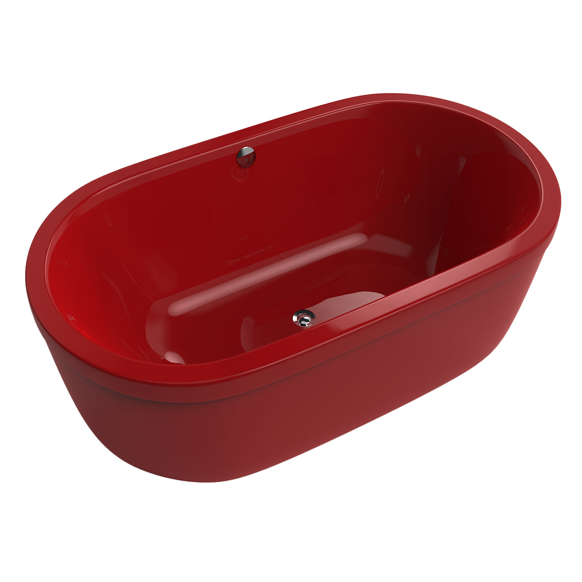 Tina freestanding color rojo cereza del modelo 100-03 sin hidromasaje