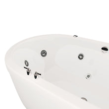 Detalle interior de la tina 100-03 con jets Ventury y rebosadero integrado