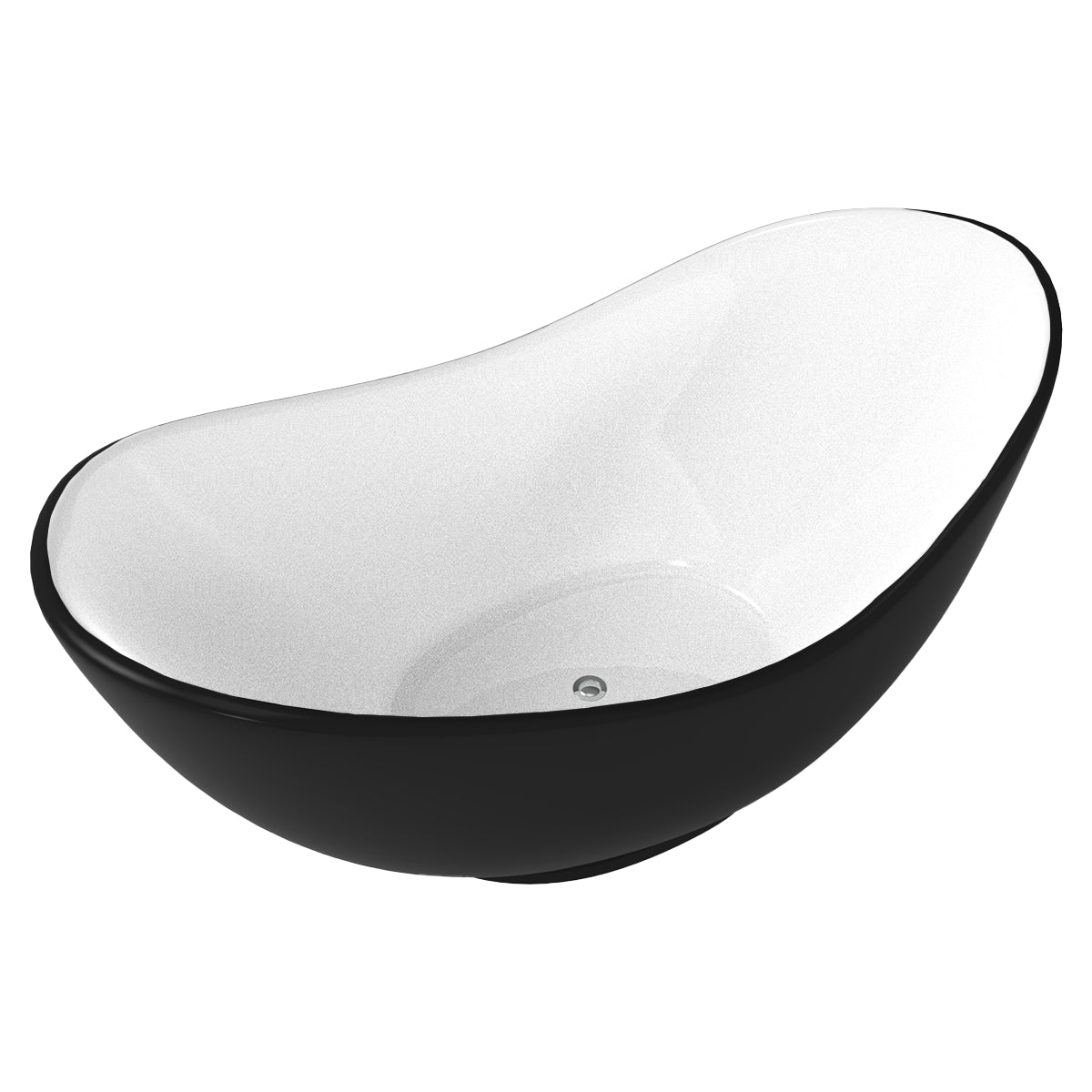 Tina Freestanding Variante bicolor (blanco interior, negro exterior) del modelo 100-08, contraste moderno