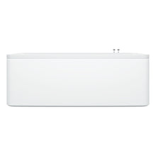 Vista lateral completa de la tina 100-01 blanca, forma rectangular moderna